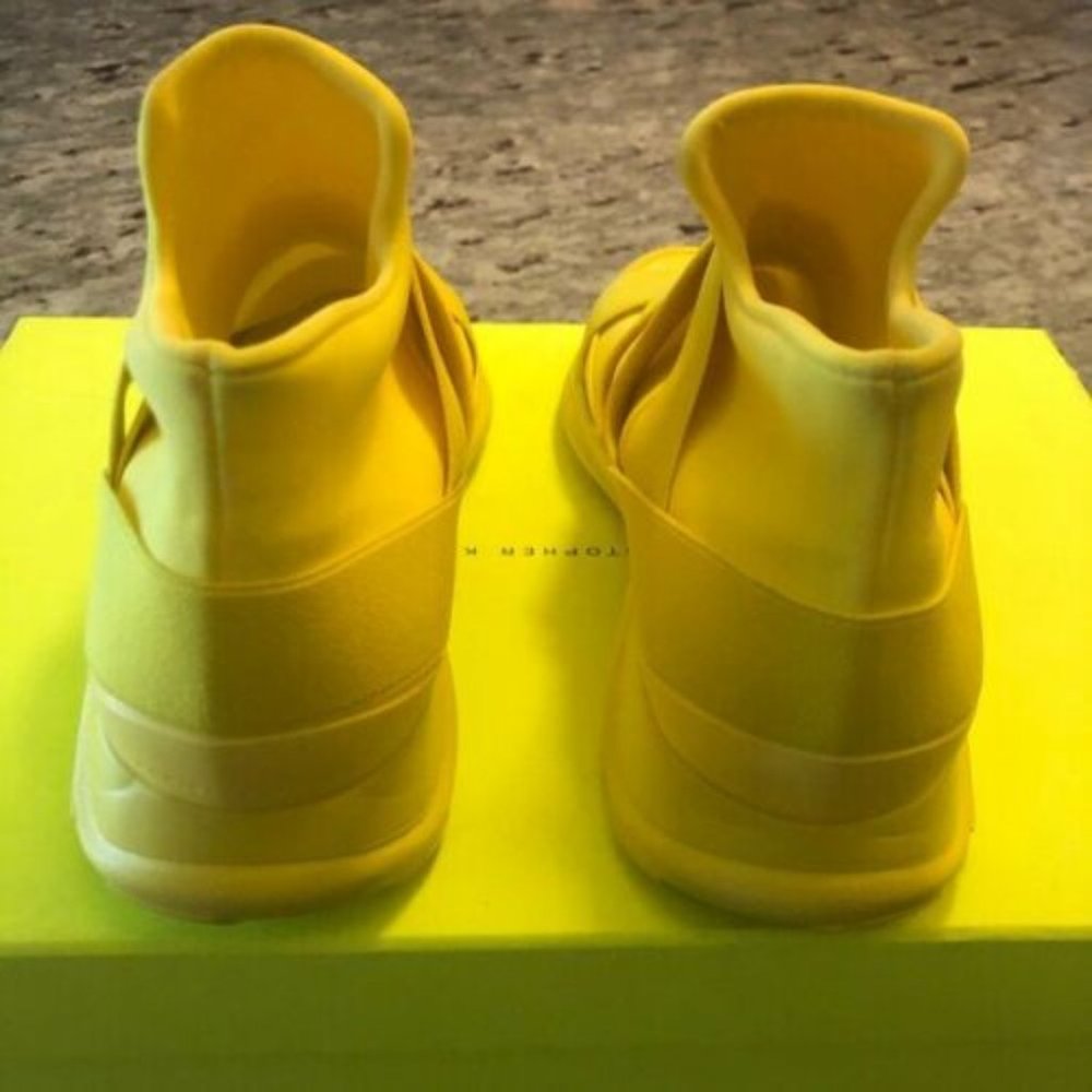 Christopher Kane Neoprene Buckled High Tops Solar Sun Yellow EU 40 MSRP $445 - Picture 7 of 14